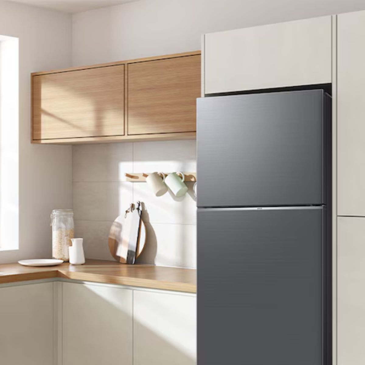Samsung RT6300C 388 Liters Top Mount Freezer Refrigerators RT38CG6404S9AE/ RT50CG6404S9AE Silver Color with Optimal Fresh+, SpaceMax