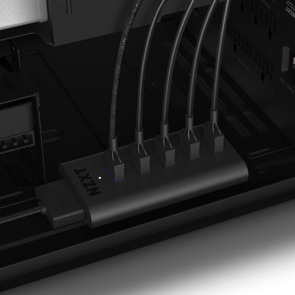 NZXT Internal USB Hub Gen 3 AC-IUSBH-M3 Additional 4 USB 2.0 Devices Magnets, 3M Dual Lock 5V DC internal Connector Black