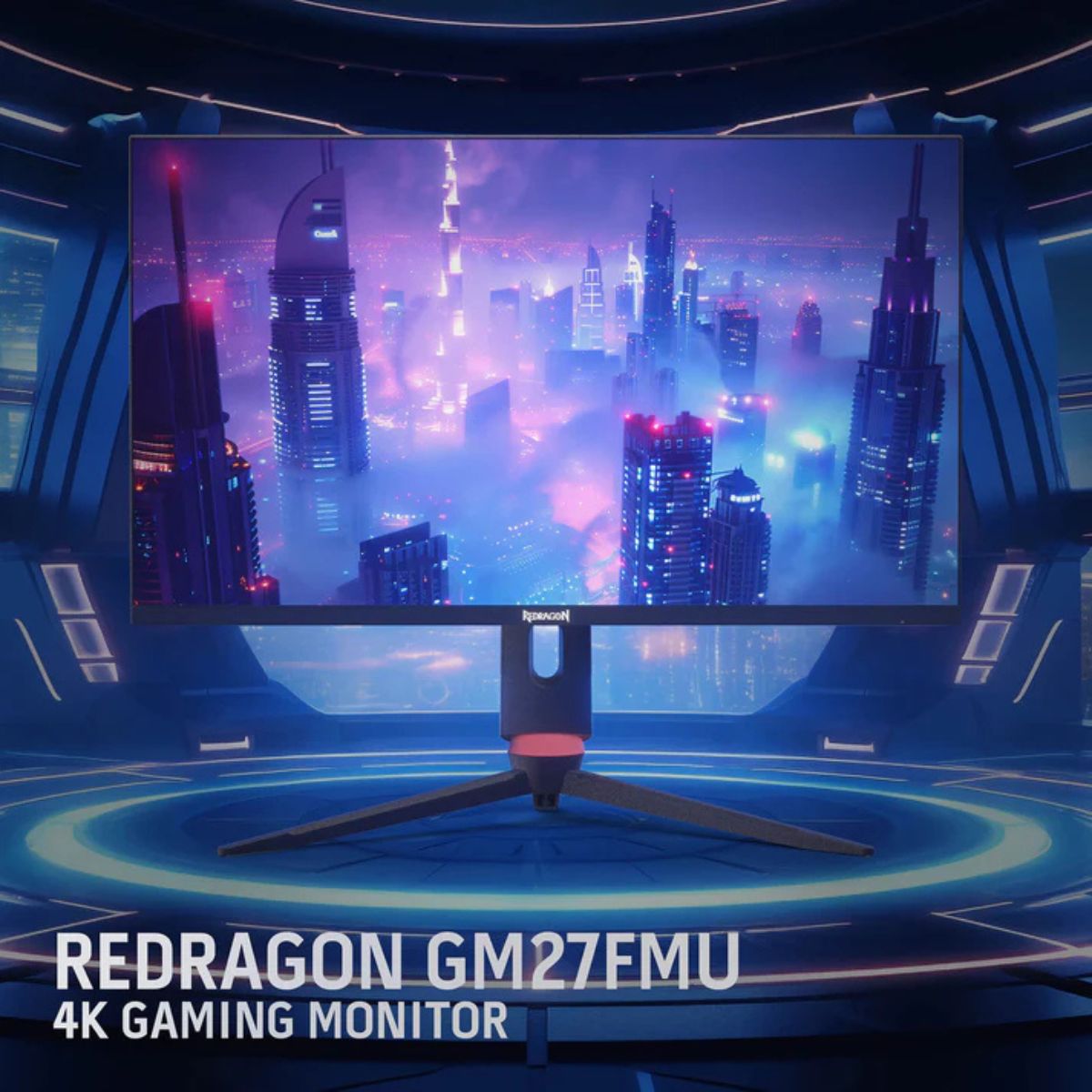 Redragon GIAGATE GMU27 27" 4K Mini-LED Gaming Monitor, Fast IPS Display, 160Hz Refresh Rate, 1ms GTG, FreeSync Premium & G-SYNC Compatible, USB-C PD 90W | GMU27