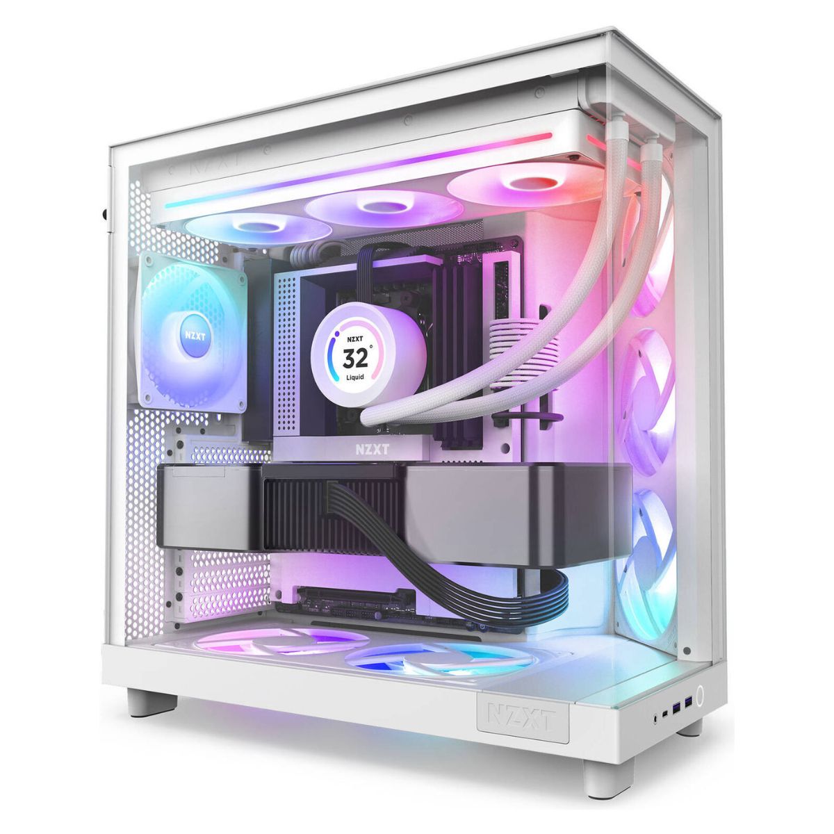 NZXT F360 RGB Core 360mm RGB Fan Unit – Single-Frame Design, 3x 120mm FDB Fans, 2400 RPM, 75.12 CFM, PWM Control