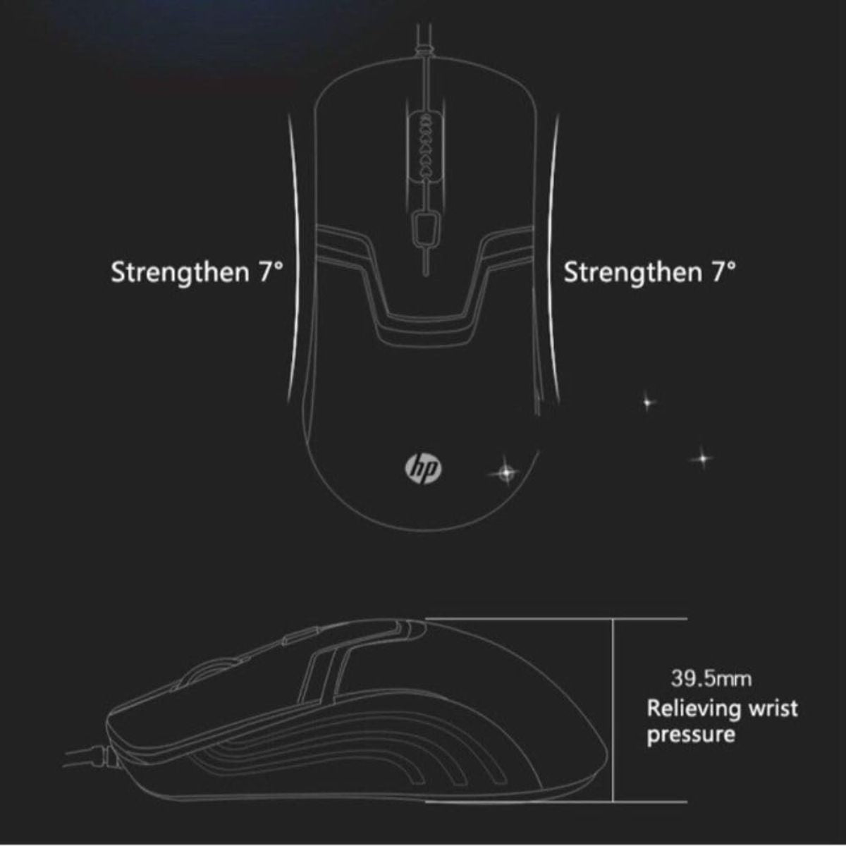 HP M100 USB Wired versatile and reliable Gaming Optical Mouse – Black | 1QW49AA