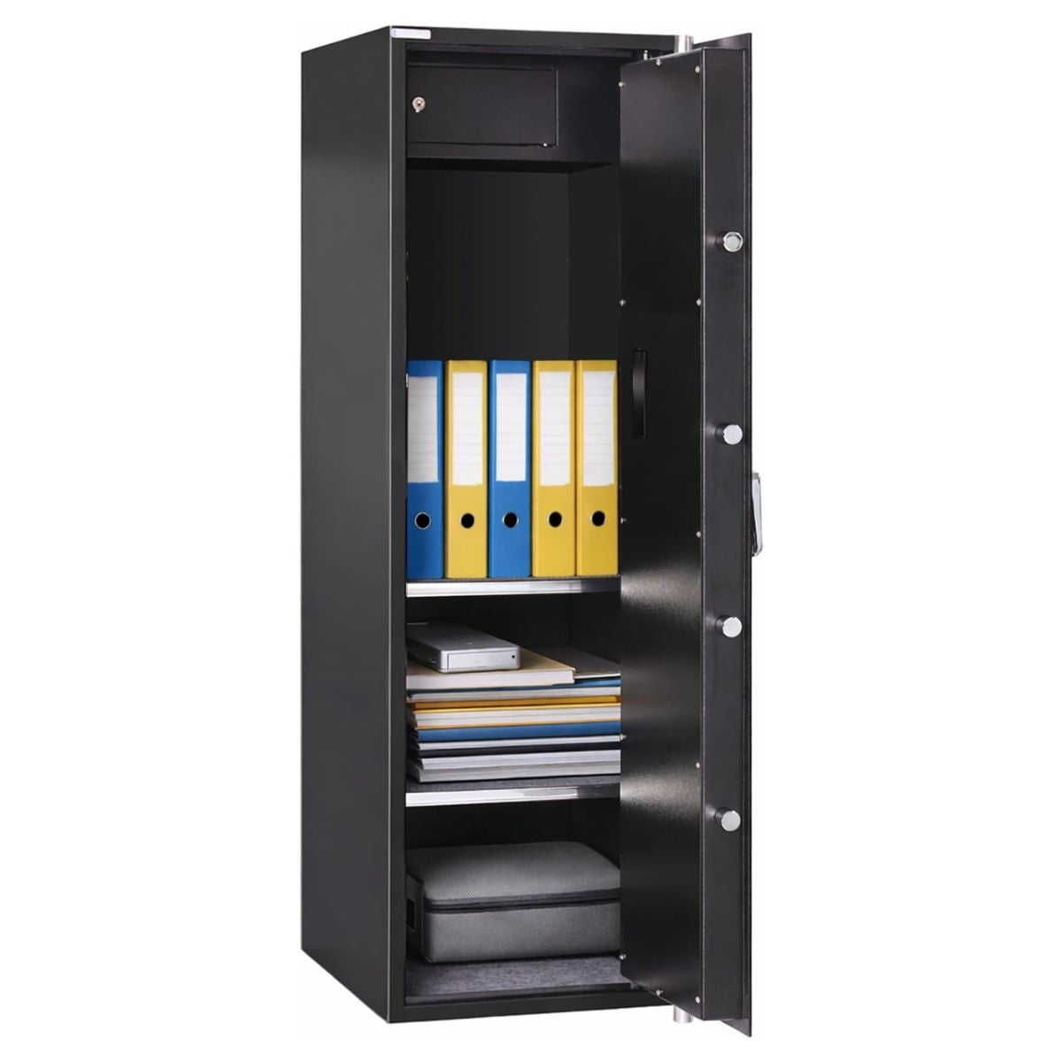 Rubik Large Safe Box 1.3 Meter Tall, Digital Keypad and Key Lock, Security Locker for Money Files folder Documents Jewelry Home Office (130x40x50cm) RB130EG Black