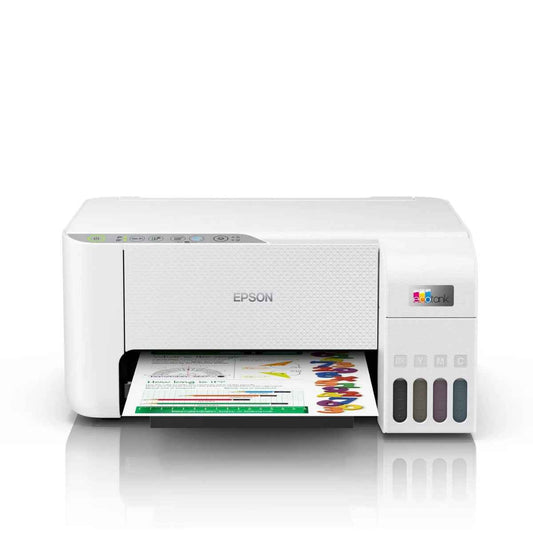 Epson EcoTank L3256 A4 Wi-Fi AIO Ink Tank Printer, Borderless Printing Up to 4R, Spill Free Error Free Refilling, 5760x1440 dpi Res, 33.0ppm/15.0ppm Print Speed, White | C11CJ67421