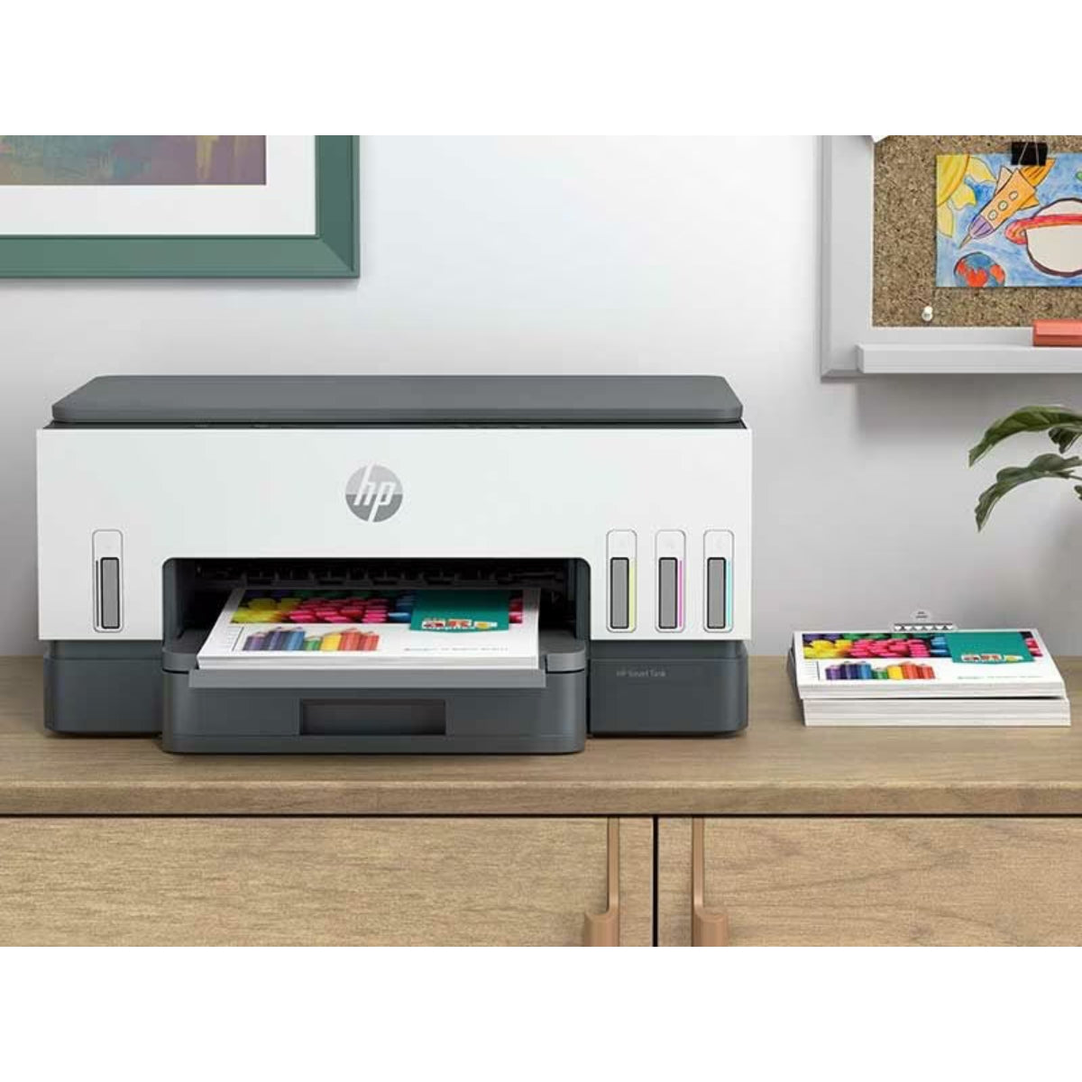 HP Smart Tank 670 All-in-One Printer, Print, Scan, Copy, Wireless, Scan To PDF, Fast Two-sided Printing, Up To 18,000 Black Or 8,000 Color Pages, White/Grey - 6UU48A