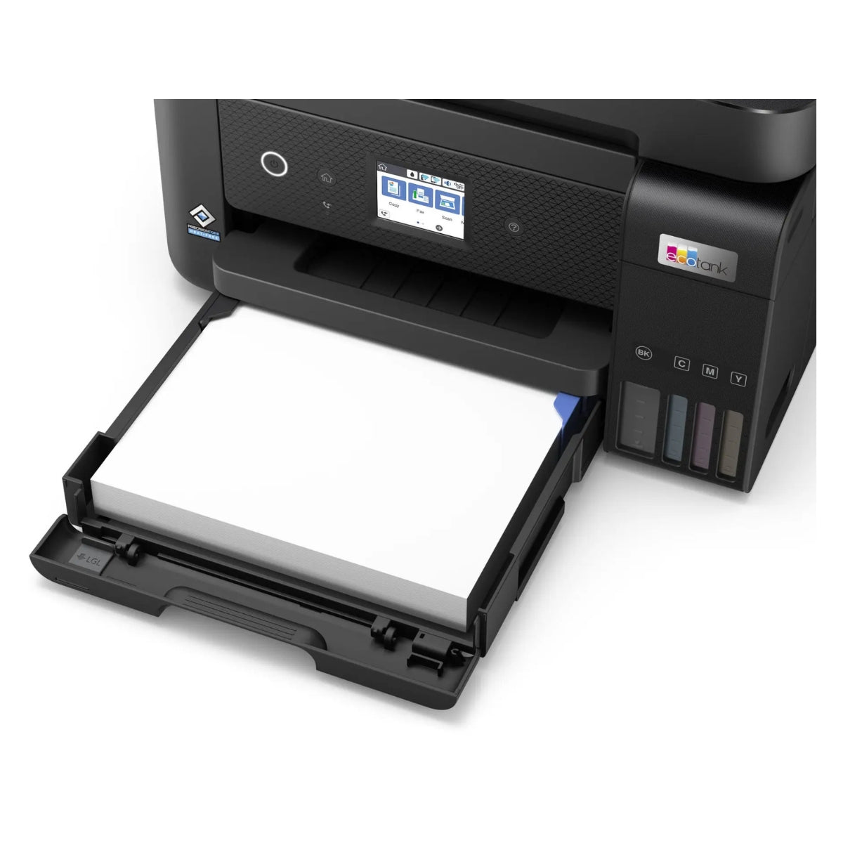 Epson EcoTank L6290 A4 Wi-Fi Duplex All-in-One Ink Jet Printer, 4800 x 1200 dpi Resolution, 15.5ipm Print Speed, 7500 Pages, LCD Screen, ADF Capability, Spill-free Ink Refilling, Black | L6290
