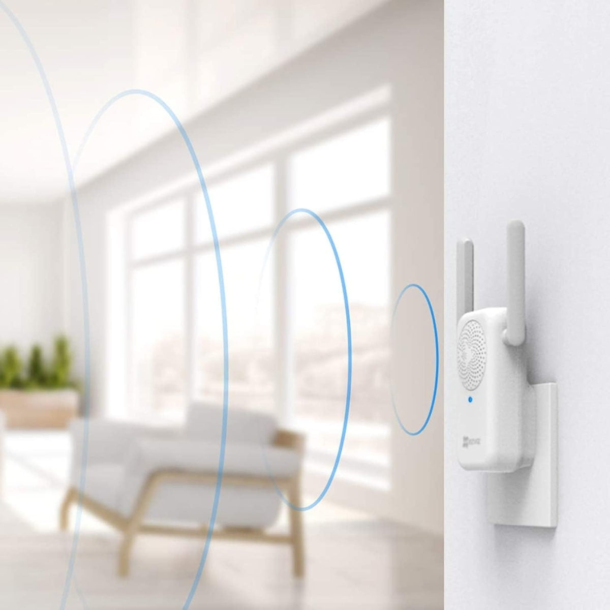 EZVIZ DB2C Kit - Wire-Free Video Doorbell with Chime, 1080p, 160° Vertical Field of View, Advanced PIR Person Detection, Tamper Alarm, Night Vision up to 6 m, Wi-Fi Chime Included
