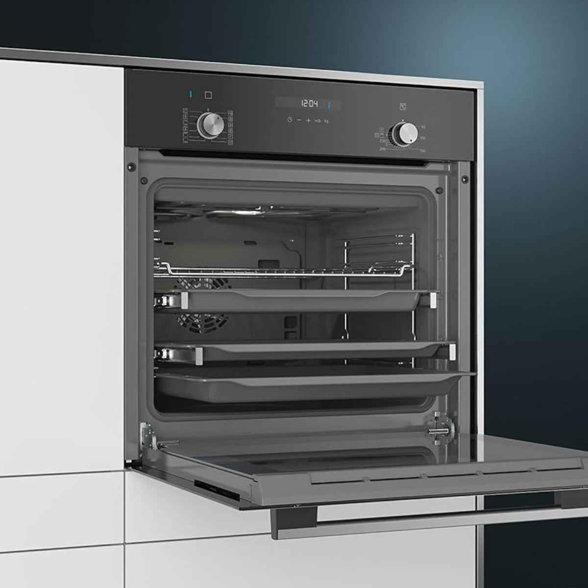 Siemens iQ500 Built-in Electric Oven HI257JYB0M with added steam function - 60 x 60 cm - Black