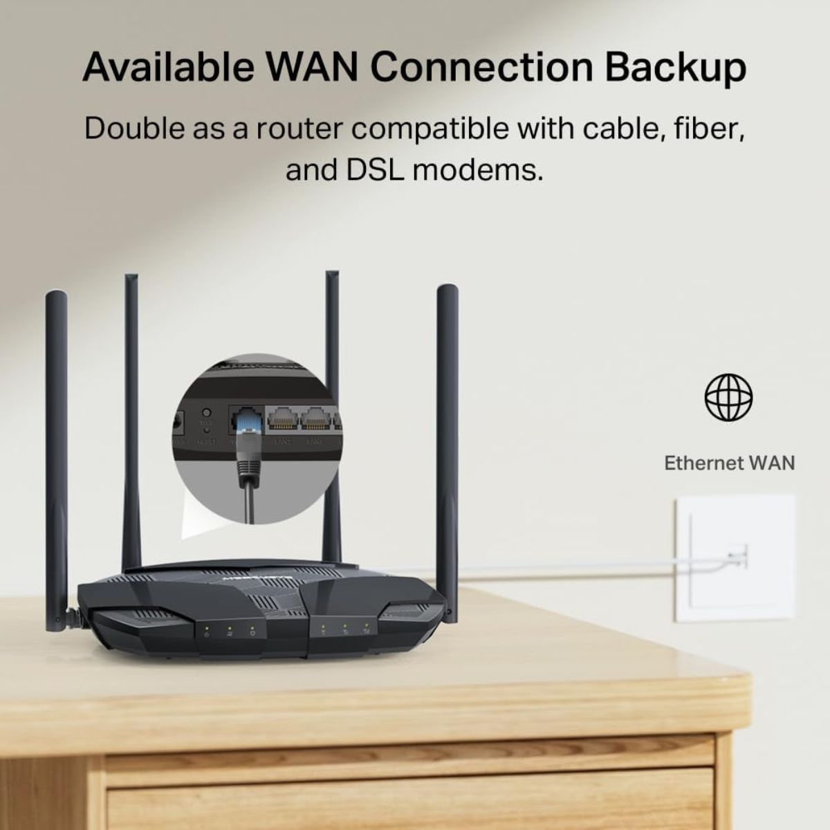 MERCUSYS MB235-4G LTE Cat 6 AC1200 Wi-Fi 5 Router | 300 Mbps 4G+ | Dual-Band 1200 Mbps | Nano SIM | 4 Gigabit Ports | EasyMesh