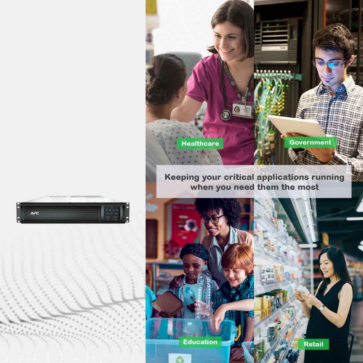 APC Smart-UPS SMT 2200VA 120V (SMT2200RM2UNC) - Line Interactive, Rackmount 2U, 6x NEMA 5-15R+2x NEMA 5-20R outlets, Network Card, AVR, LCD