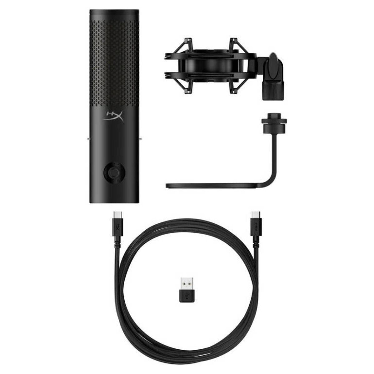 HyperX QuadCast 2 S USB Microphone | Dynamic Lighting Display | Tap-to-Mute Sensor | Detachable Shock Mount | Black | 9A273AA