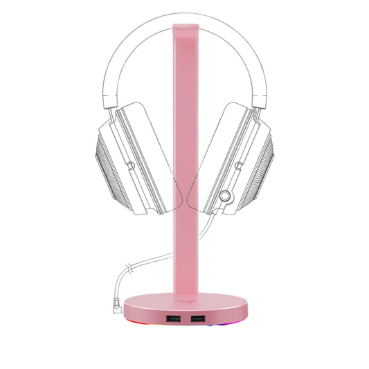 Razer Base Station V2 RC21-01510200-R3M1 Quarz Pink Chroma Headset Stand with USB 3.1 and 7.1 Surround Sound