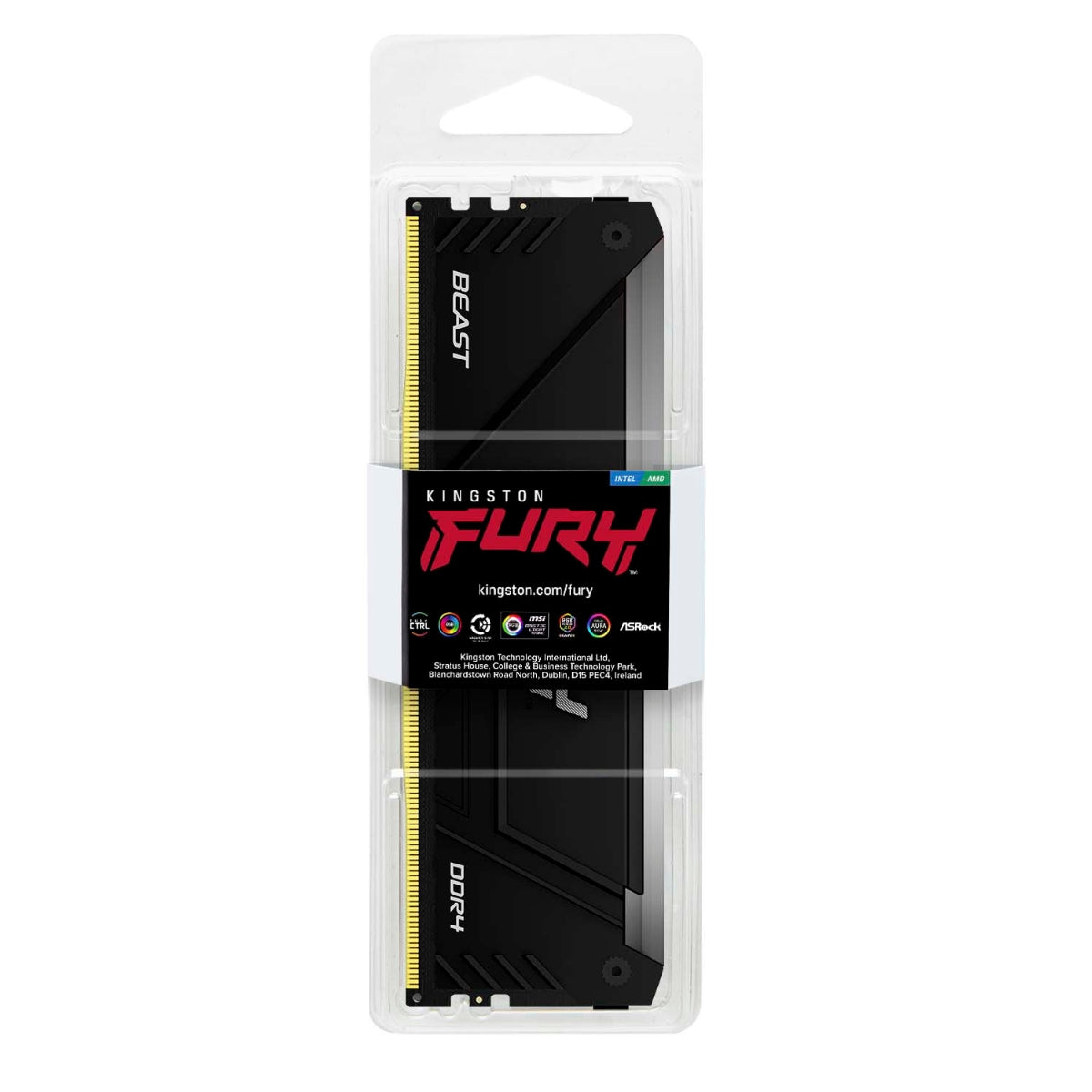 Kingston FURY Beast RGB DDR4 RAM 3200MT/s Non-ECC Unbuffered DIMM, Black