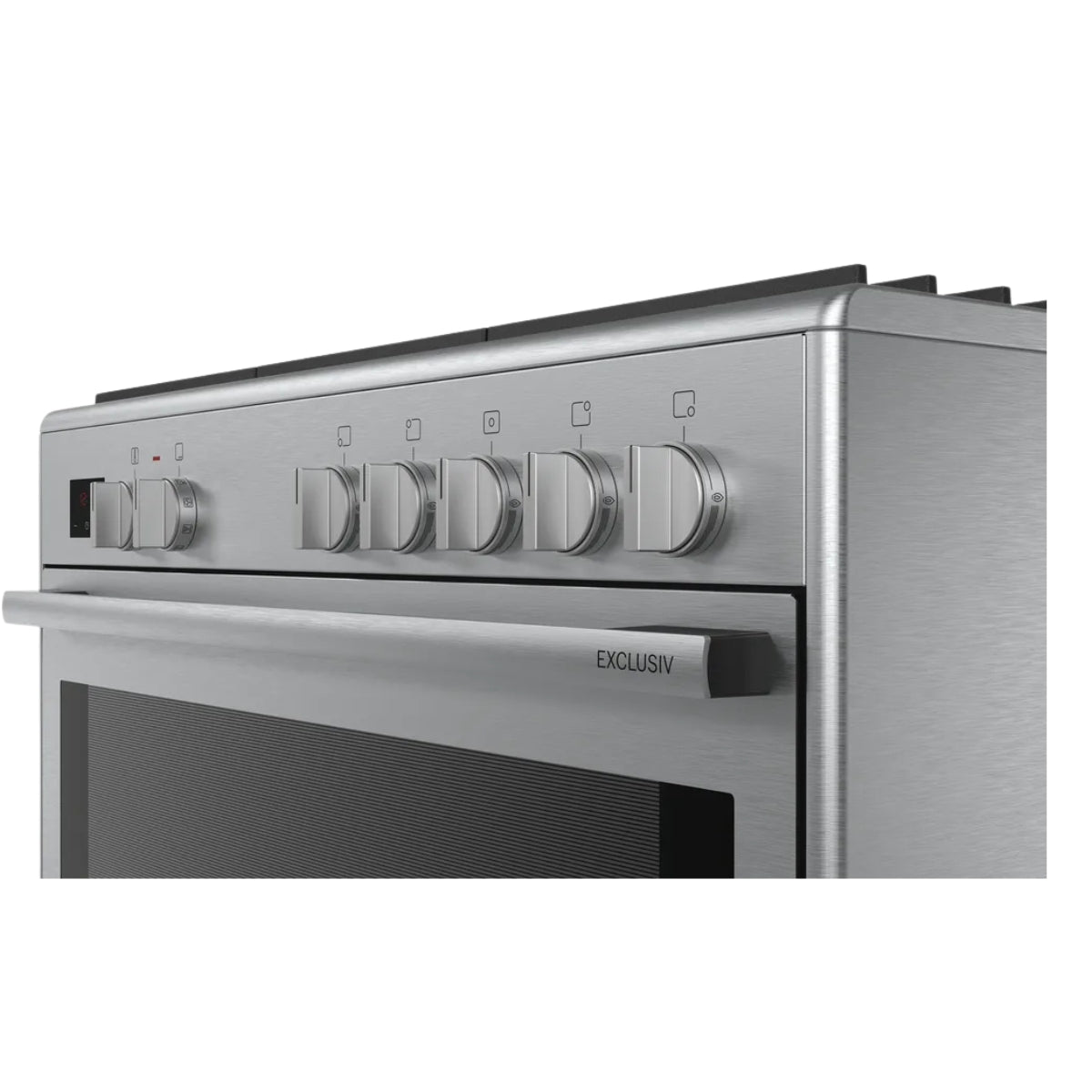 Bosch Series 8 Dual Fuel Range 5 Burners Cooker 90x60cm - with Gas and Electric Flexibility Stainless Steel