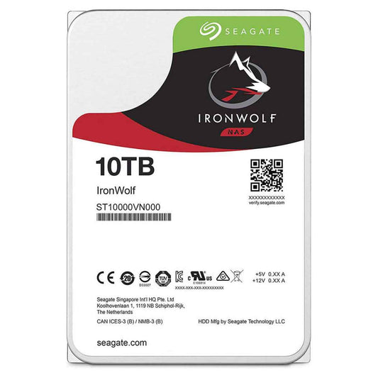 Seagate IronWolf 10TB NAS Internal HDD – 3.5" SATA III, 7200 RPM, 256MB Cache | ST10000VN000