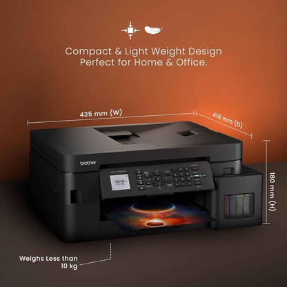 Brother MFC-T930DW Ink Tank Printer, Up to 1200 x 6000 DPI, 17 IPM Print Speed, Auto 2-Sided Duplex Printing, 20 Sheets Auto-Document Feeder, WiFi, WiFi-Direct, USB 2.0, LAN, Black | MFC T930DW