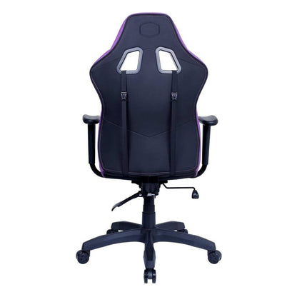 Cooler Master Caliber E1 Series Gaming Chair | Fixed Armrest | Ergonomic Headrest &amp; Lumbar Support | 90°–135° Recline | Perforated PU | High Density Foam | Black, Purple | CMI-GCE1-BK, CMI-GCE1-PR