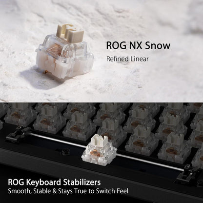 Asus ROG X901 Strix Scope II Gaming Keyboard – -96% Layout, English & English-Arabic, Tri-Mode, Hot-Swappable, RGB