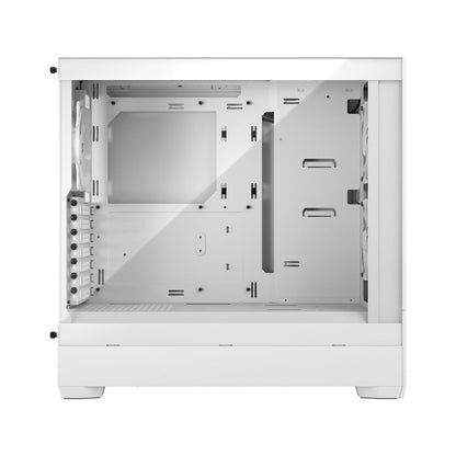Fractal Design Pop Air ATX Mid Tower Gaming Case, Tempered Glass Clear Tint, 7 Expansion Slots, 2x 120/140 mm Fan, 2x 5.25” Drive Mounts, Up To 280mm Radiator Support, RGB White | FD-C-POR1A-01