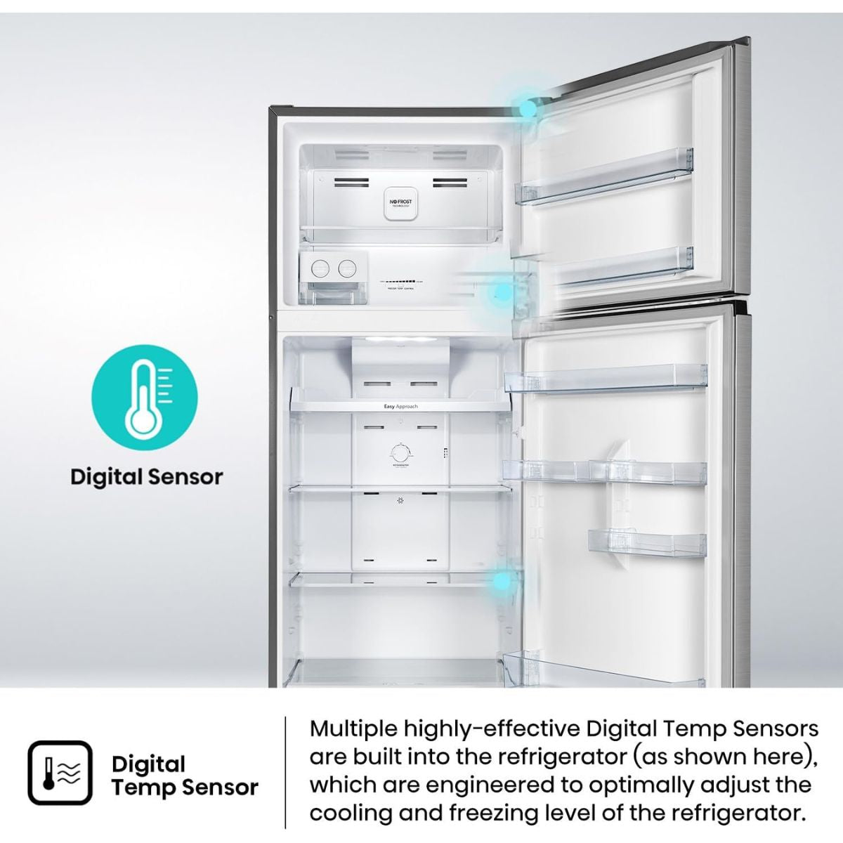 Hisense 599 L Double Door Top Mount Refrigerator – Silver, Model RT599N4AS