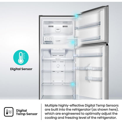 Hisense 599 L Double Door Top Mount Refrigerator – Silver, Model RT599N4AS