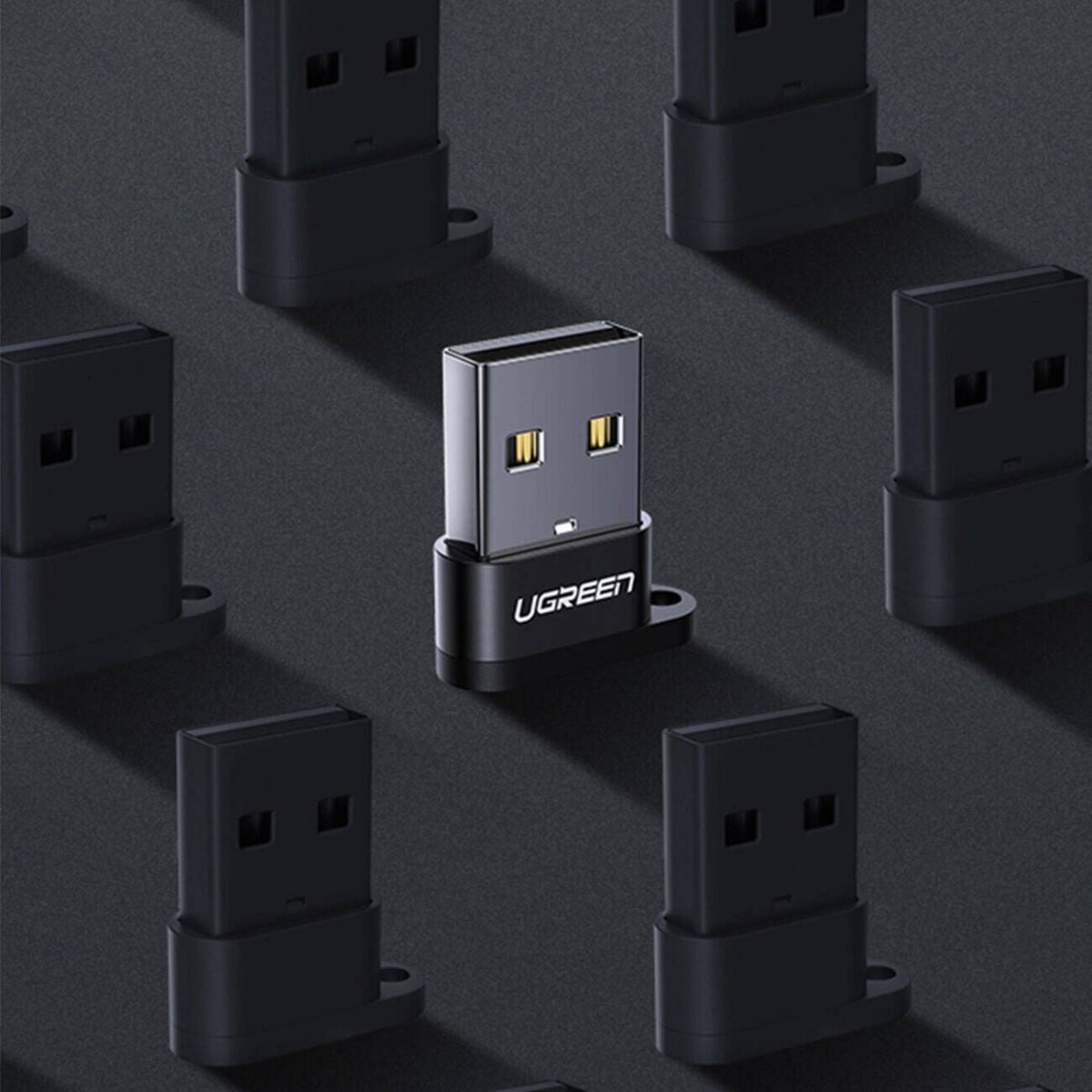 UGREEN US280 USB-C Female to USB-A 2.0 Male Adapter | 480Mbps | Aluminum Alloy | Black | 50568