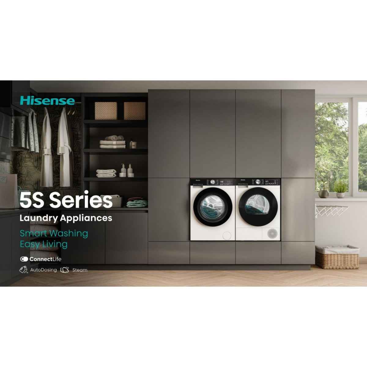 Hisense 5S Series DH5S102BB – 10kg Heat-Pump Tumble Dryer (Black)