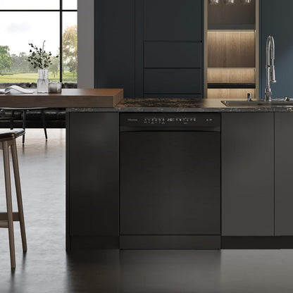 Hisense HS673C90BME Freestanding Dishwasher | 16 Place Settings | WiFi Connectivity | Smart Dry | Three-Level Wash | Inverter Technology | Premium Black