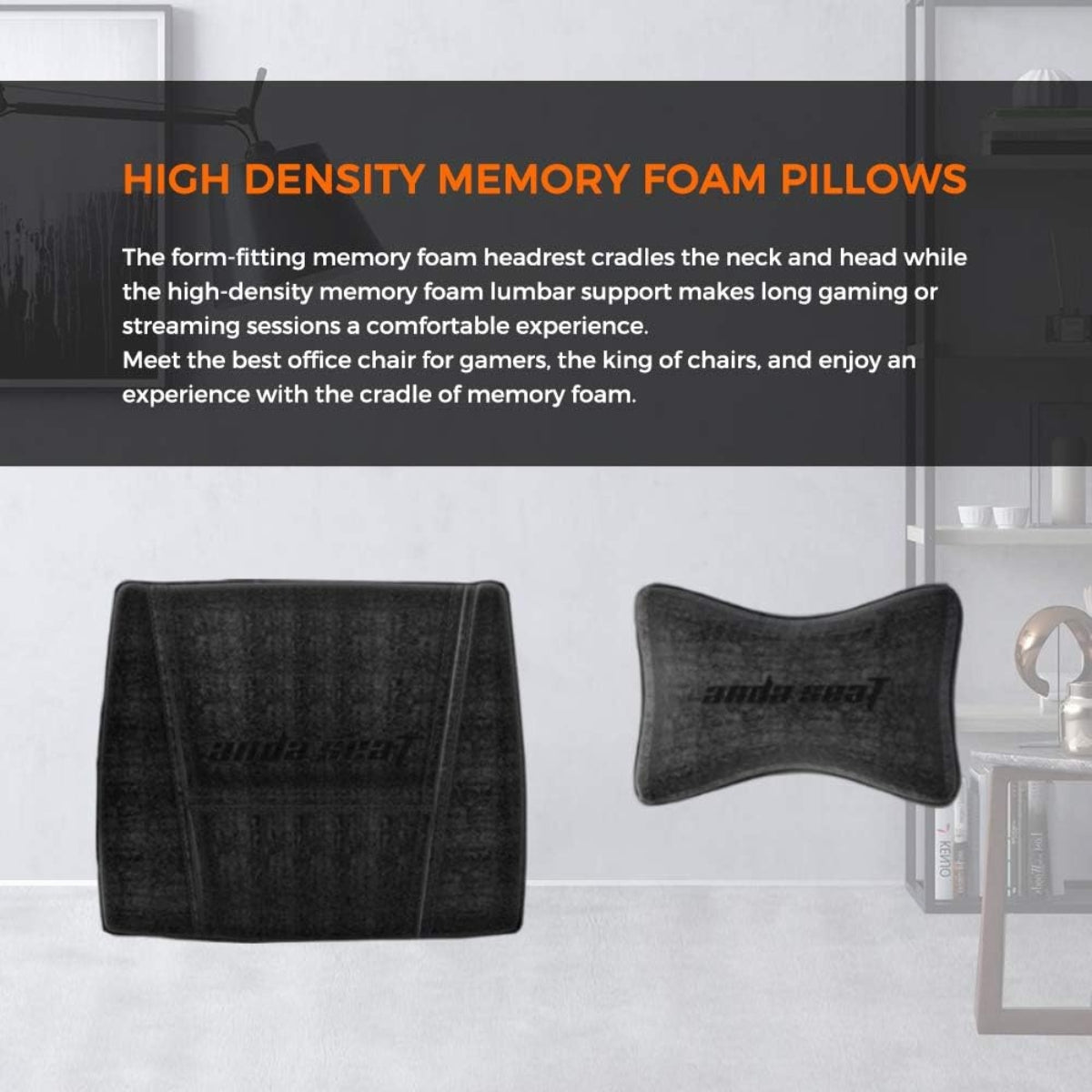 AndaSeat T-Pro II Premium Gaming Chair, 4D Armrests, Memory Foam Neck Pillow & Lumbar Support