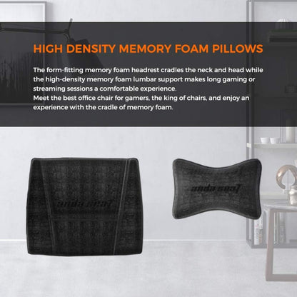 AndaSeat T-Pro II Premium Gaming Chair, 4D Armrests, Memory Foam Neck Pillow & Lumbar Support