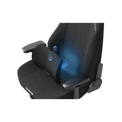 DXRacer Tank Series Gaming Chair | XXL Size | Woven Fabric Upholstery | 4D Adjustable Armrests | Magnetic Headrest & Lumbar Support | 90°–135° Reclining Backrest | Class 4 Hydraulics | Black / Gray