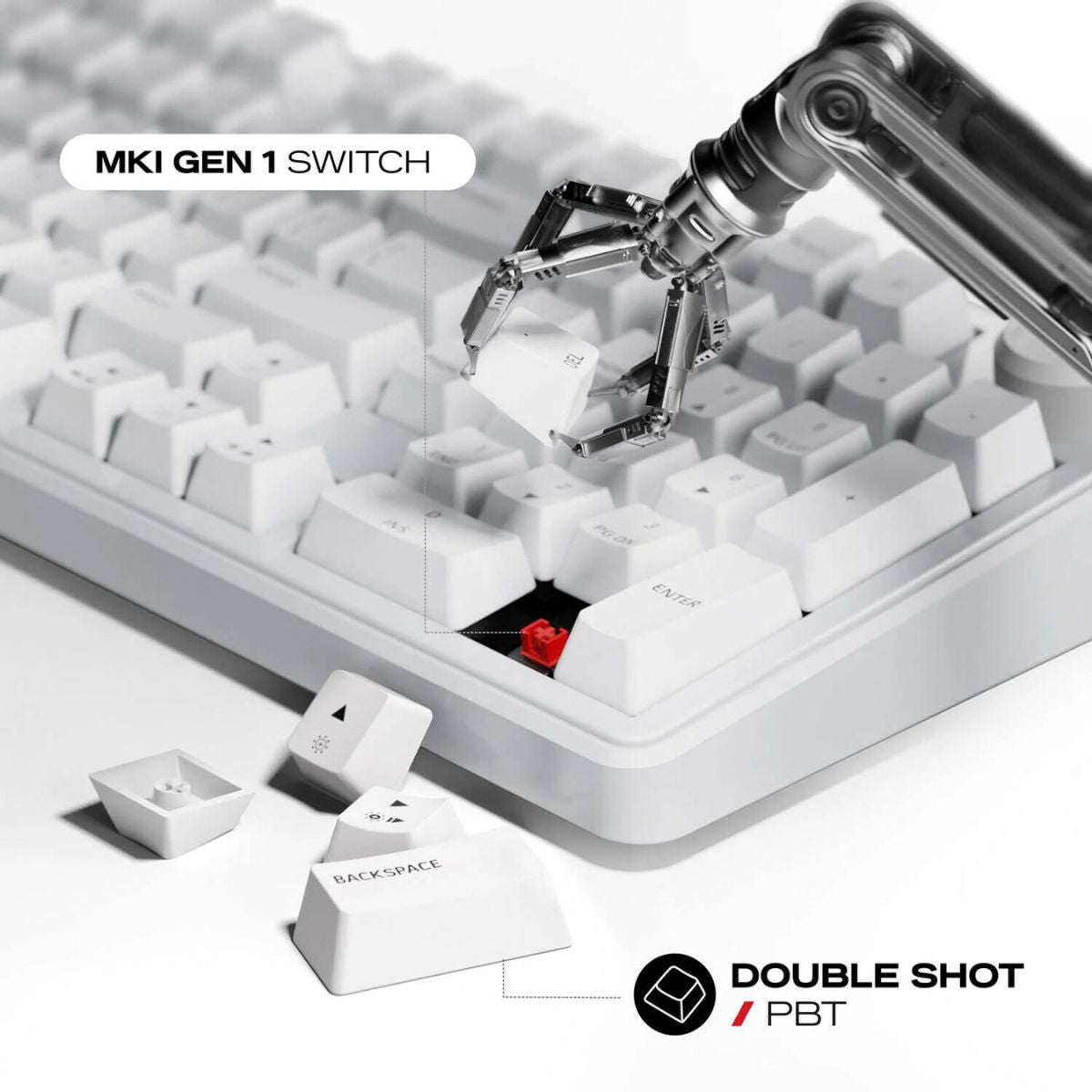 Cybeart Akula 99 Signature Edition Mechanical Gaming Keyboard | 99 Keys + Media Knob | Pre-Lubed Linear Switches | Hot-Swappable | RGB | Tri-Mode | KB-AKULA99TRI-CYB01 / KB-AKULA99TRI-CYB02