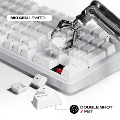 Cybeart Akula 99 Signature Edition Mechanical Gaming Keyboard | 99 Keys + Media Knob | Pre-Lubed Linear Switches | Hot-Swappable | RGB | Tri-Mode | KB-AKULA99TRI-CYB01 / KB-AKULA99TRI-CYB02