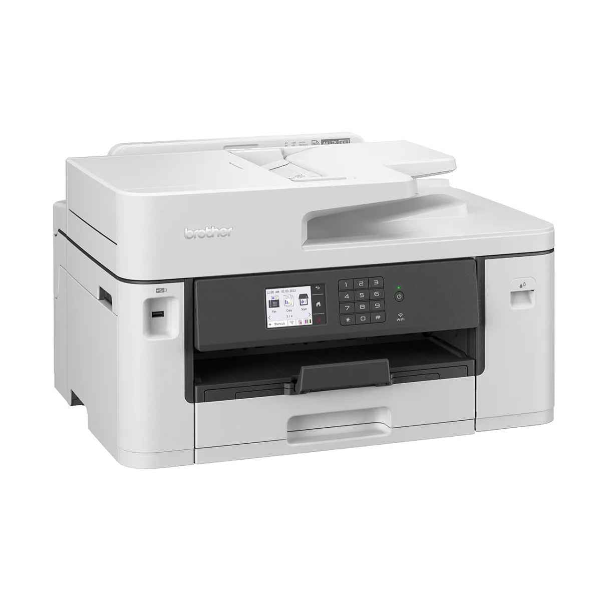 Brother Professional A3 Wireless AIO Inkjet Printer, 1200 4800 dpi Resolution, 28 ppm Print Speed, 2 Sided Printing, Up to 250 Sheet Input, Printer/Scanner/Copier, USB 2.0, White | MFC-J2340DW