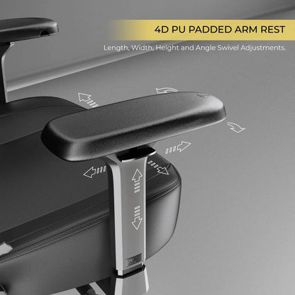 Cybeart Lord of the Rings Blacked Licensed Edition Gaming Chair | Supreme PU Leather | Cold-Cured Foam | 4D Armrests | 165° Recline | 150kg | LRB