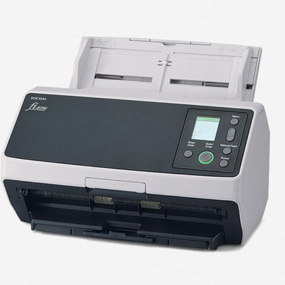 RICOH Fi-8190 Image Scanner with 100 Page ADF, 90 ppm Simplex & 180 ipm Duplex Scan Speed, Up to 600 dpi, Optimized HQ Images, 24-bit, Grayscale, USB, Ethernet, Black-Light Gray | PA03810-B001