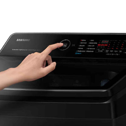 Samsung WA5000C / WA10CG5745BVGU 10kg Top-Load Washing Machine — Eco Bubble™, Digital Inverter Technology, Super Speed, Black Caviar Matt