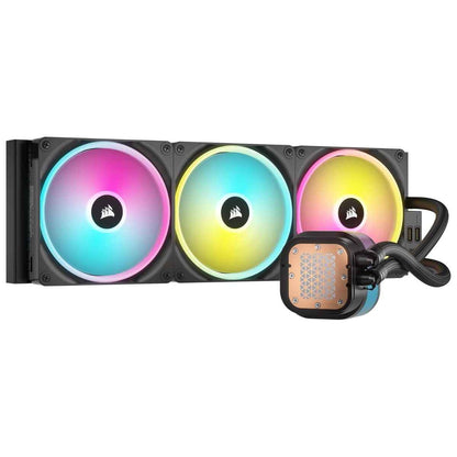 Corsair iCUE LINK H170i RGB AIO Liquid CPU Cooler, 420mm Radiator, 3x QX140 RGB Fans, 2000 RPM Fan Speed, Up to 82.5 CFM Air Flow, Copper Cold Plate, Aluminum Radiator, Black
