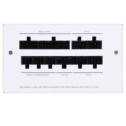 SilverStone DA850R Fully Modular Power Supply, 80 PLUS Gold, 850W ATX 3.0 & PCIe 5.0, Active PFC, Silent 120mm Fan, Advanced Protections, 12V-2x6 PCIe Connector, White