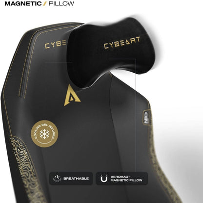 Cybeart NEO Series Imperial Edition 2.0 Gaming Chair, Supreme PU Leather, Memory Foam Lumbar Pillow, 60mm Caster Wheels, 4D Armrest, Inbuilt Lumbar Arch, 150Kg Max Weight, Imperial | GC-PUAPEXNEO-01