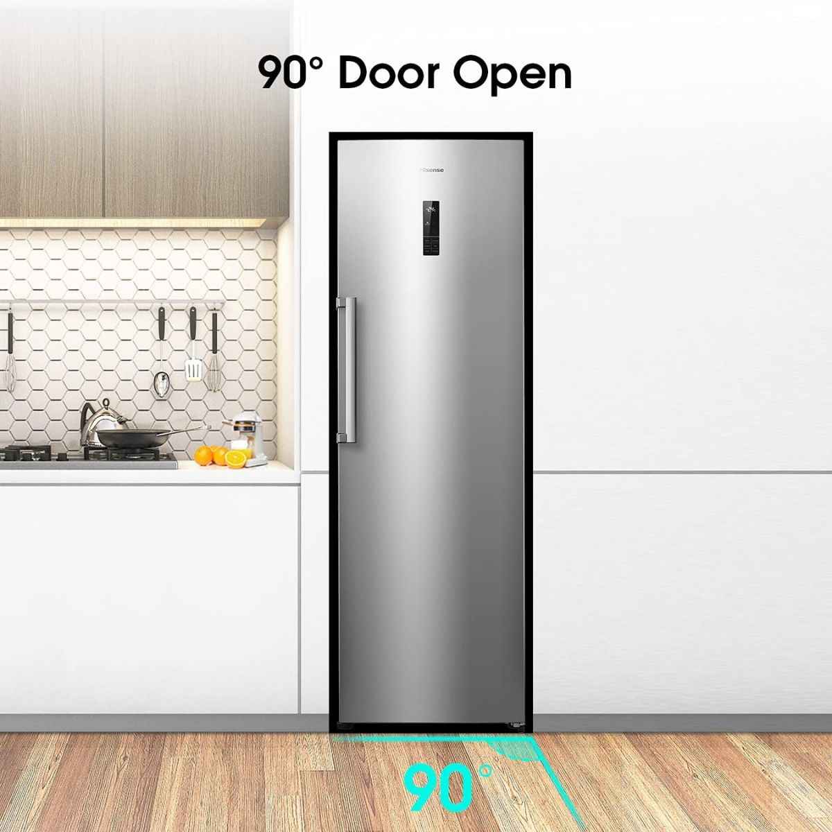 Hisense 356L (Gross) Upright Freezer – FV356N4ASU, No Frost & Digital Display