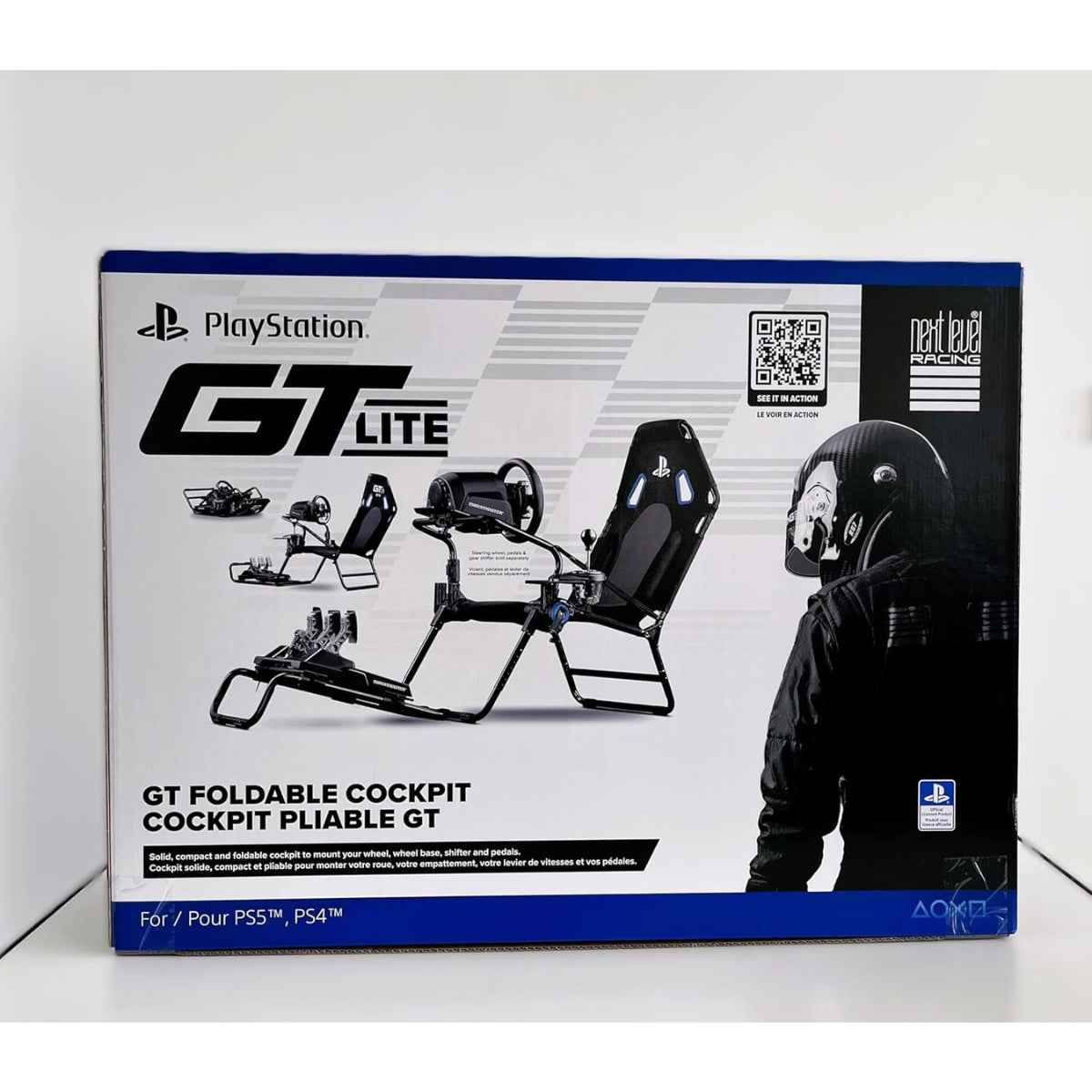Next Level Racing GT Lite PlayStation Edition Cockpit – Compact, Foldable