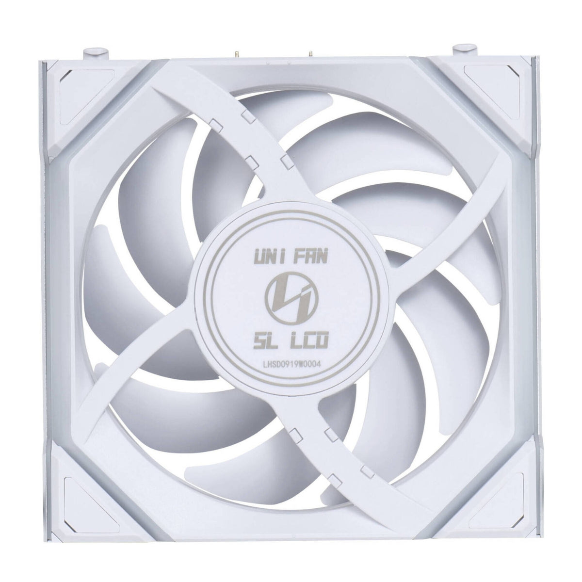 Lian-Li UNI FAN SL Wireless LCD Reverse Case Fan – 120mm, 1900 RPM, 51.45 CFM Airflow, Fluid Dynamic Bearing, Pack of 3 | Black / White