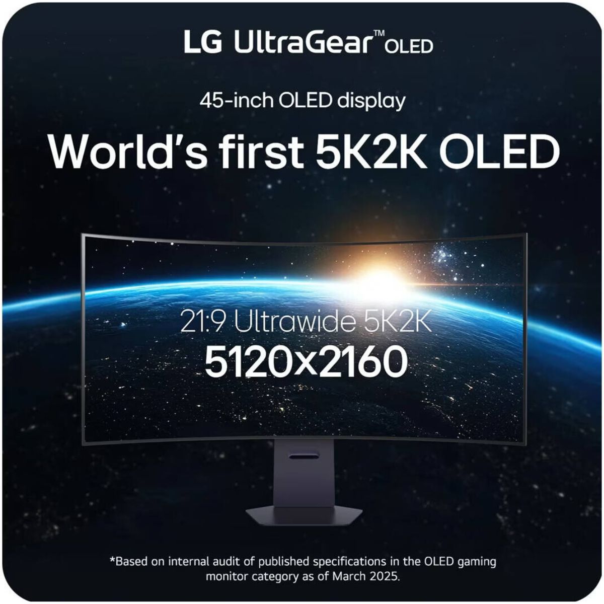 LG UltraGear Gaming Monitor, 45" OLED Display, 5K2K (5120 x 2160) Resolution, 165Hz Refresh Rate, 0.03ms (GtG) Response Time, AMD FreeSync Premium Pro & NVIDIA G-Sync Technology