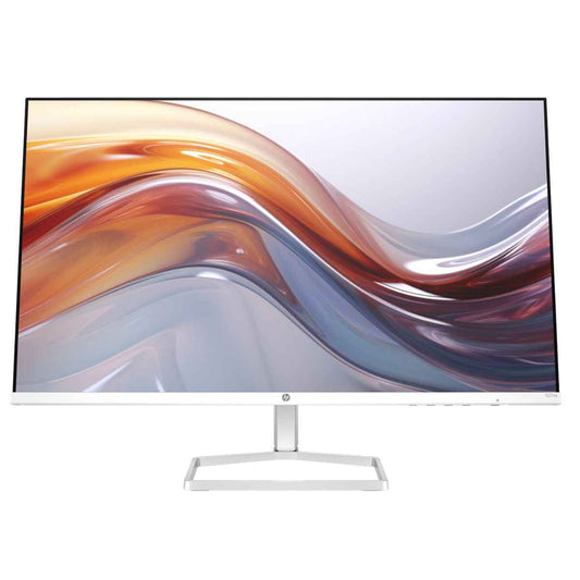 HP Series 5 Monitor, 27" FHD IPS Display, 100Hz Refresh Rate, 5ms (GtG W/ Overdrive) Response Time, 2x 2W Speaker, Tilt Adjustable, 3-Sided Micro-Edge Bezel, White/Silver