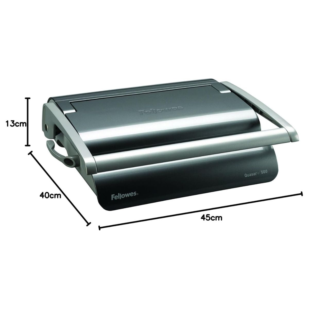 Fellowes Quasar+ 500 Manual Comb Binding Machine | 25 Sheet Punch Capacity | 500 Sheet Binding Capacity | 50mm Comb Size | Heavy-Duty Office Binder | Grey