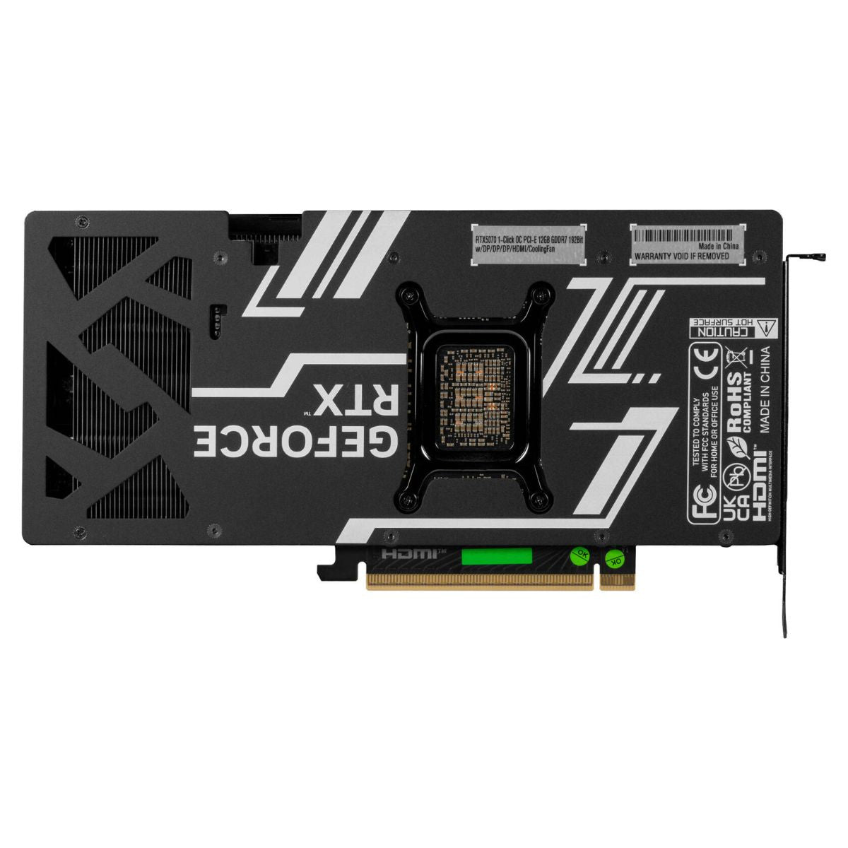 GALAX GeForce RTX 5070 1-Click OC Graphics Card, 12GB GDDR7, 192-Bit Memory, 2527MHz Boost Clock, PCIe 5.0 | 57NON7MDBROC
