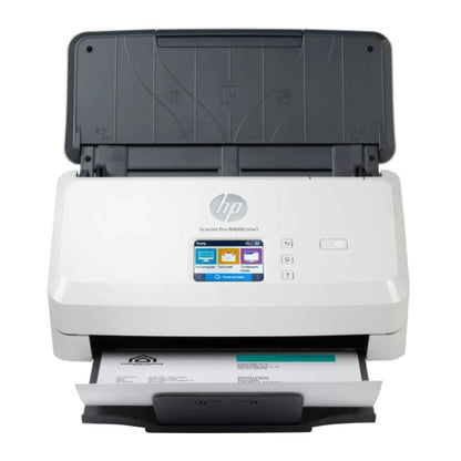 HP ScanJet Pro N4000 SNW1 Sheet Feed Scanner, Up to 600 dpi Scan Resolution, 50 Sheets Document Feeder Capacity, 4,000 Page Duty Cycle, Support Ehternet, WiFi & WiFi Direct, White | 6FW08A