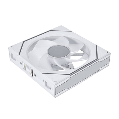 Lian-Li UNI FAN SL-INF Wireless Reverse Blade 120mm Case Fans – 2200 RPM, 69.7 CFM Airflow, FDB Bearing, Pack of 3 | Black / White