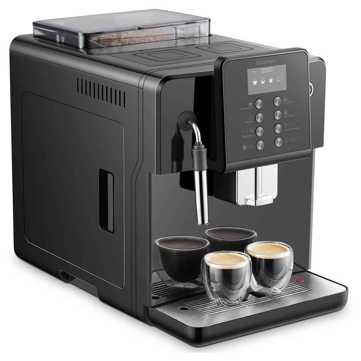 Hisense Fully Automatic Espresso Coffee Machine – HAUCMBK1S1, Black