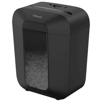 Fellowes Light Duty Cross Cut Shredder, Patented Safety Lock, Shreds 9 Sheets Per Pass, 4.4 Gallon Bin, Medium Use, Quiet Operation, Can Shred Staples / Credit Cards / Paper Clips, Black | LX50